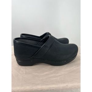 Dansko Women XP 2.0 Black Nubuck Clogs Size 39 EU 8 US